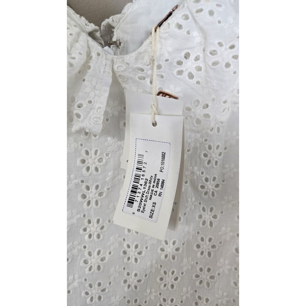 NWT Womens Hatley Eyelet Lace Shift Sundress White Size XS Knee Length MSRP $99 - Picture 3 of 10